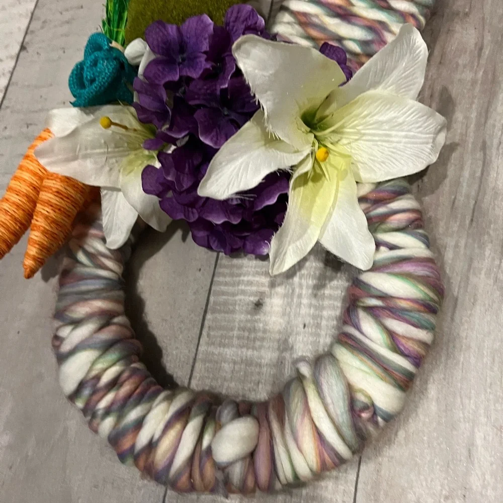 Handmade bunny wreath